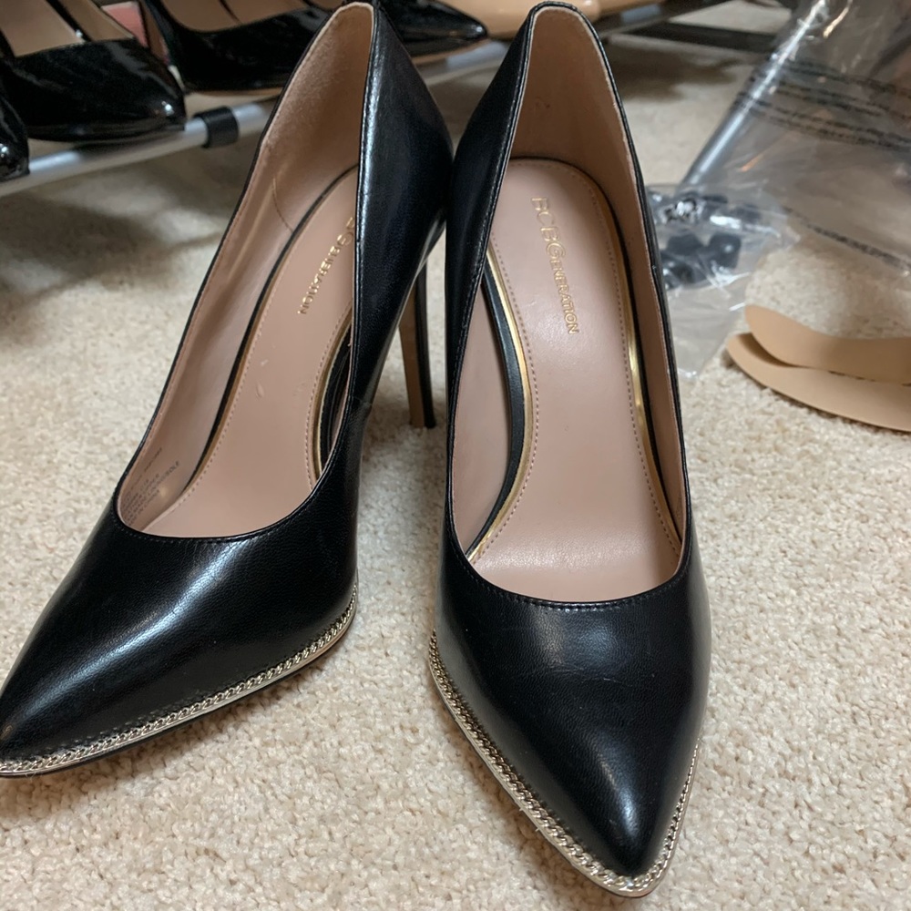 Black Chain Heels